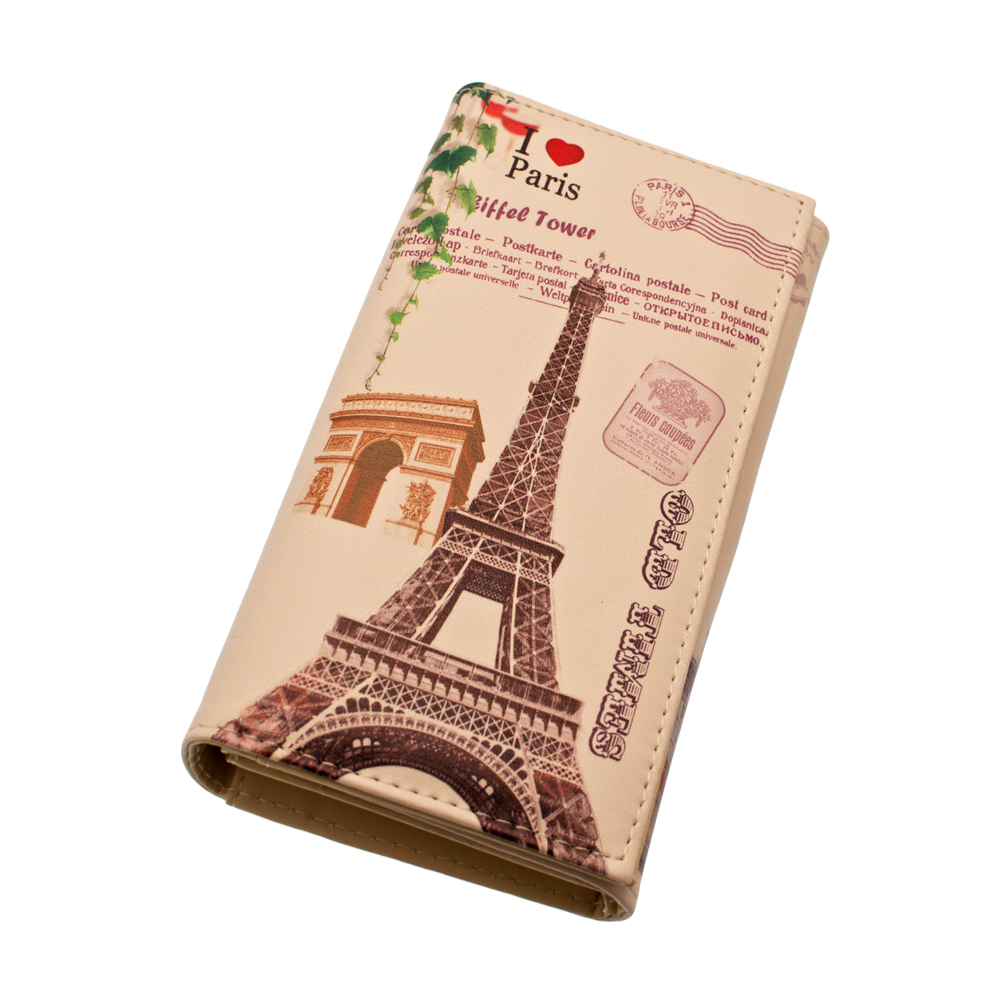 Eiffel Tower Synthetic Leather Purse