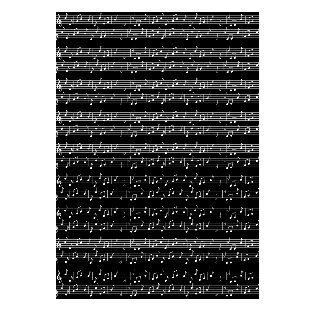 Music Gift Wrap Black/White-GP75