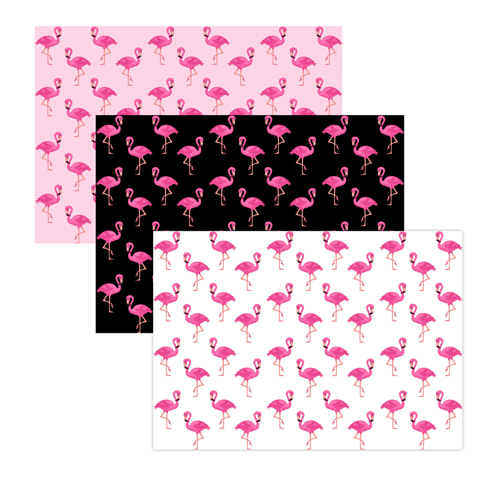 Flamingo gift wrap multi pack