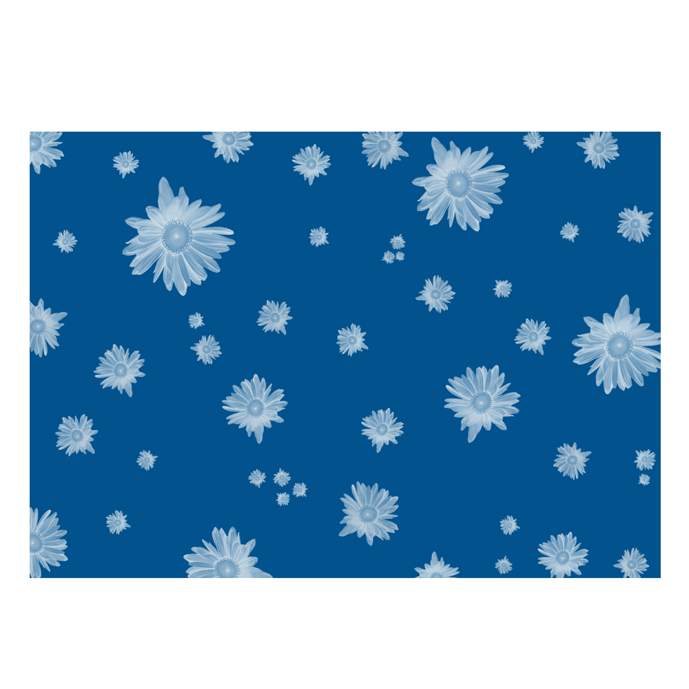 Blue Floral Gift Wrap-GP109