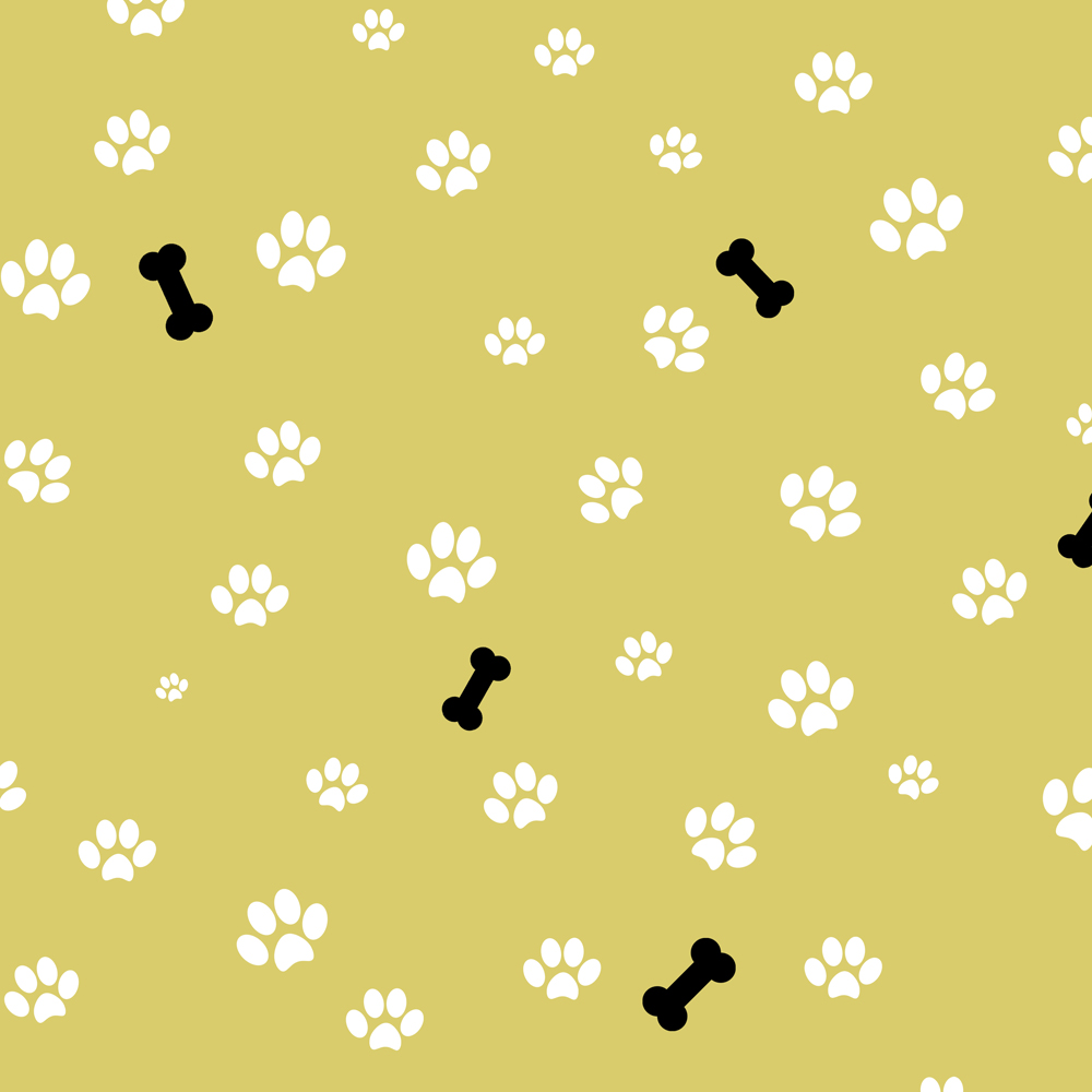 Dog Paw Print & Bone Gift Wrap-GP134