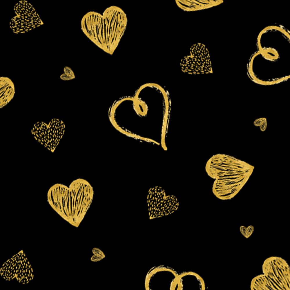 Valentine Gold Hearts Wrap