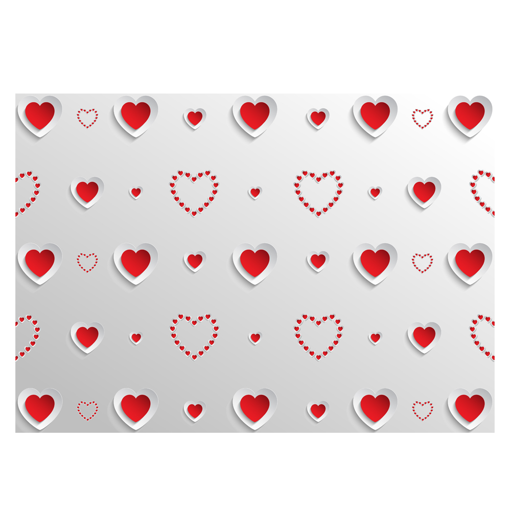 Valentine's Red-Silver Heart Wrap