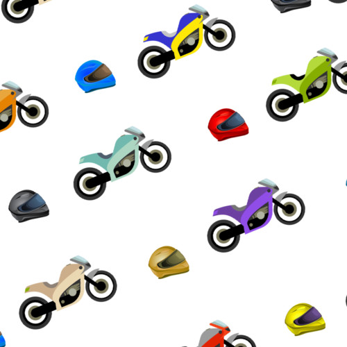 Motorbike Gift Wrap-White Background-GP162