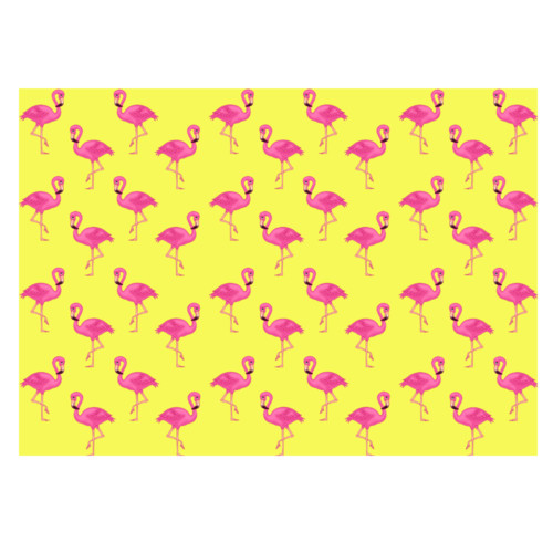 Flamingo Gift Wrap-Yellow