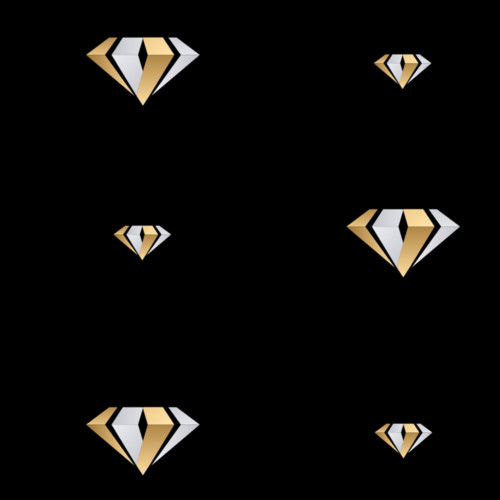 Gold Diamonds Gift Wrap-GP191