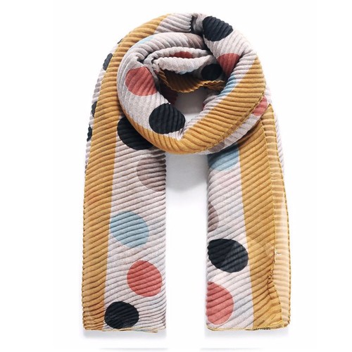 Mustard Polka Dot Scarf-CS185