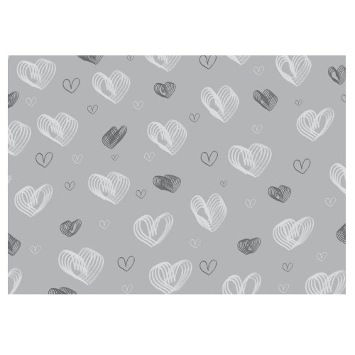 Spiral Heart Gift Wrap-Grey -GP258
