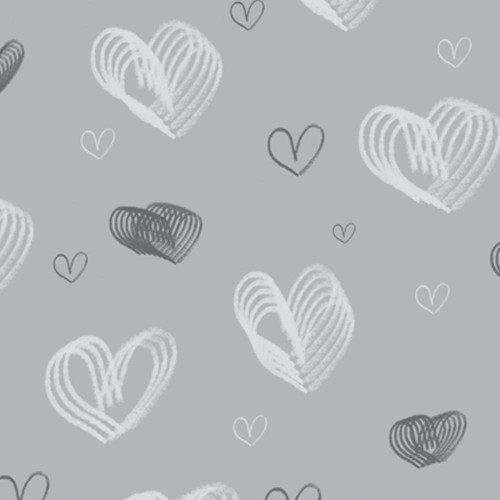 Spiral Heart Gift Wrap-Grey -GP258