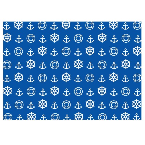 Blue/White Nautical Gift Wrap-GP263