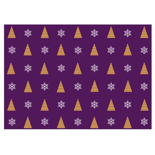 Christmas Tree & Snowflakes Gift Wrap