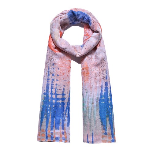 Pink Firework Print Scarf-CS14