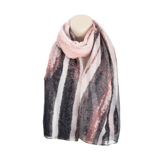 Pink Abstract Scarf-CS161