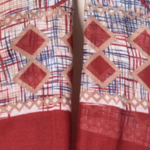 Diamond Print Red Scarf-CS167