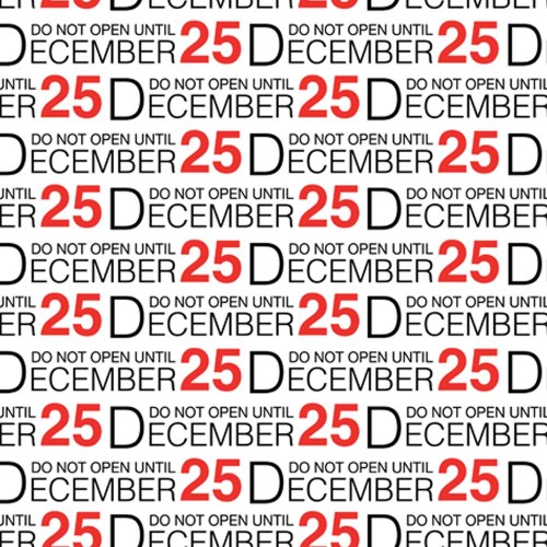 December 25th Gift Wrap-White Background