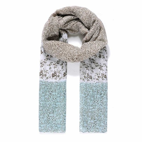 Multi Leaf Print Scarf