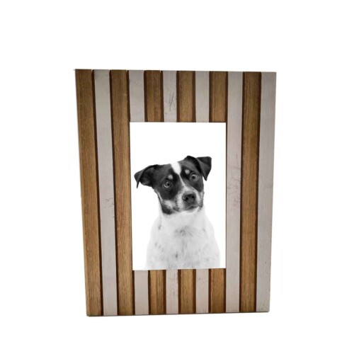 Striped Wooden Photo Frame