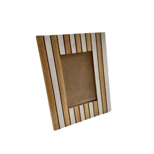 Striped Wooden Photo Frame