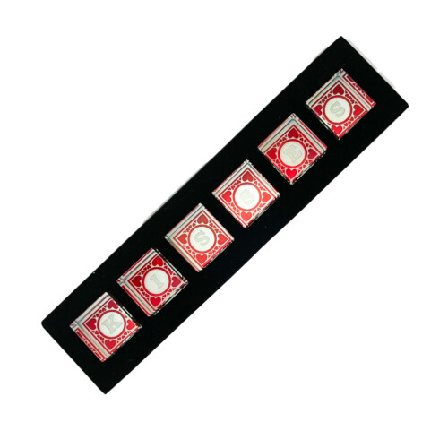 Square Glass 'KISSES' Letters